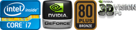 Core i7、NVIDIA GeForce、80PLUS BRONZE、NVIDIA 3D VISION