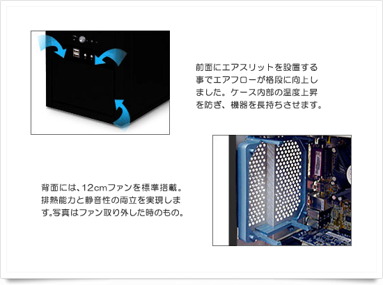 ドスパラ ATX GWケース内部