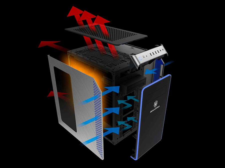 新しいエアフローで冷却性能アップ