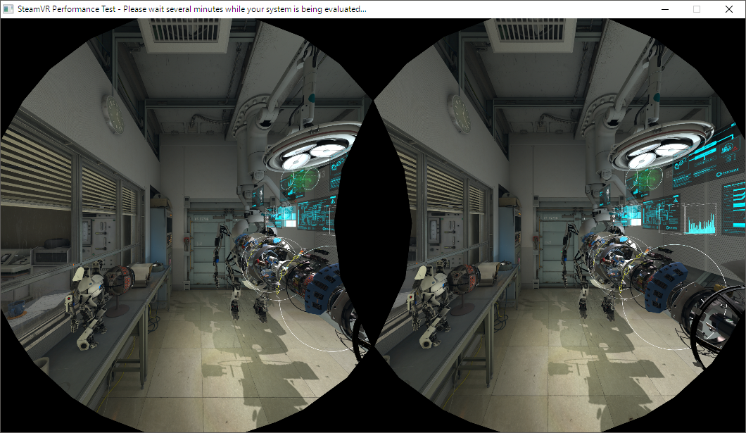SteamVR Performance Test テスト中の映像