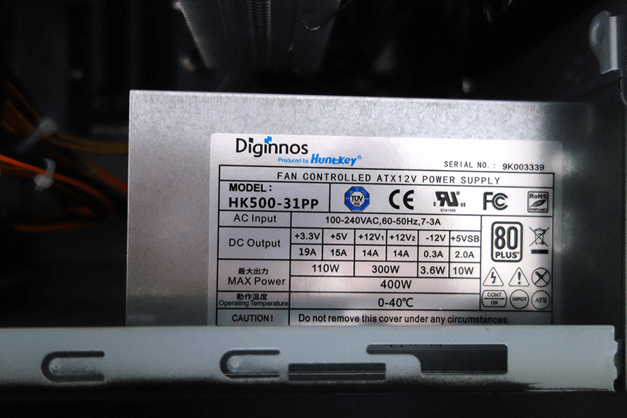 Diginnos の電源ユニット