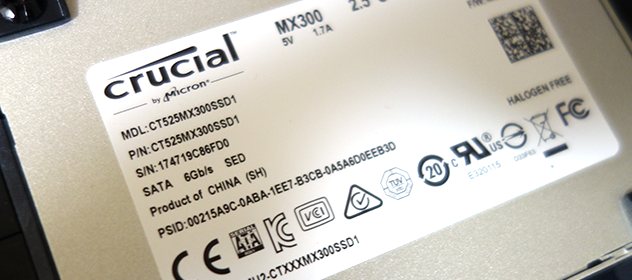 crucial CT525MX300SSD1 525.1 GBベンチマーク結果