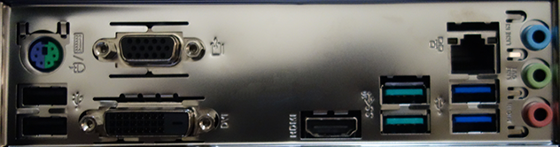 ASUS PRIME H370-A バックパネルインターフェース