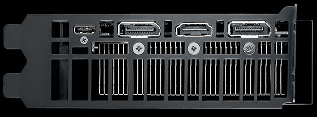 TURBO-RTX2080TI-11G の背面のインターフェース