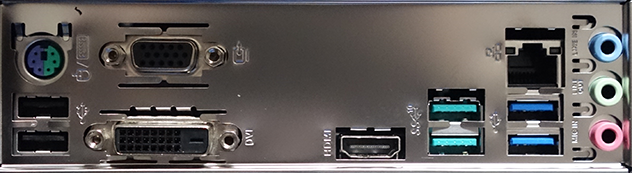 ASUS PRIME H370-A バックパネルインターフェース