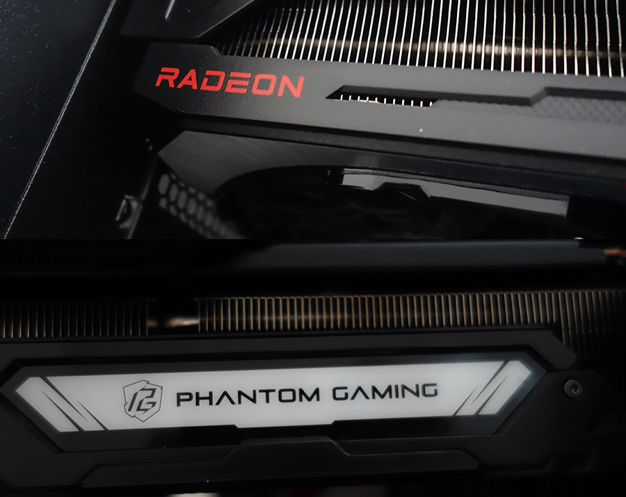 RADEON、PHANTOM GAMING のロゴ