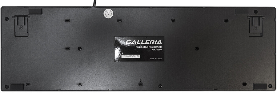 GALLERIA Gaming Keyboard 底面