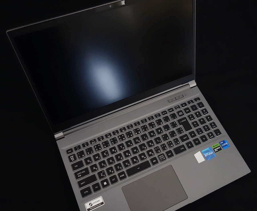 全体的にグレーを基調とした落ち着いた感じ